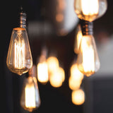 Edison Bulb - 60 Watt - 5.5 In. Length - Squirrel Cage Filament - Amber - Nostalgicbulbs.com