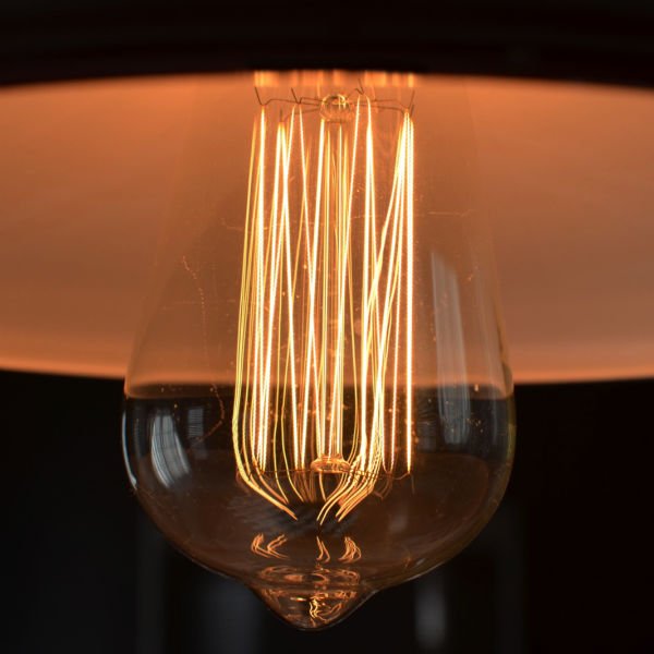 Edison Bulb - 60 Watt - 5.5 In. Length - Squirrel Cage Filament - Amber - Nostalgicbulbs.com