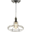 Edison Pendant Lamp with Chrome Metro Style Cage - Nostalgicbulbs.com