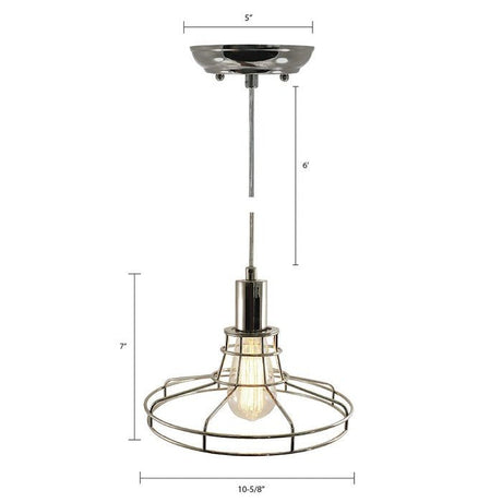 Edison Pendant Lamp with Chrome Metro Style Cage - Nostalgicbulbs.com