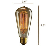 Edison Squirrel Cage Filament 30 Watt Bulb - 5.5 in. Length - Amber - Nostalgicbulbs.com
