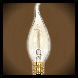 Flame Tip Carbon Filament Vintage Light Bulb - Clear 25 Watt - Nostalgicbulbs.com