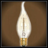 Flame Tip Carbon Filament Vintage Light Bulb - Clear 25 Watt - Nostalgicbulbs.com