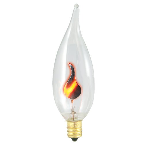 Flicker Flame - CA - 10 - Clear - 3 Watt - ADL - Nostalgicbulbs.com