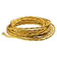 Gold Twisted cloth wire- Per ft. - 18 AWG - Nostalgicbulbs.com