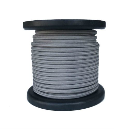 Gray Cloth-Covered Parallel Wire - 100 foot spool - Nostalgicbulbs.com