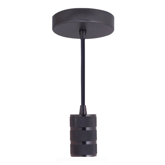 Gunmetal Black Socket Pendant Light - 10 ft. Cord - Nostalgicbulbs.com