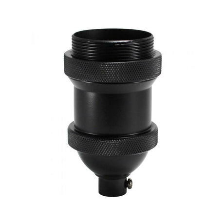 Heavy Cast Medium Base Socket Cover - Black - Nostalgicbulbs.com