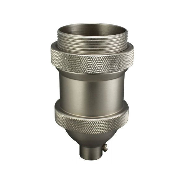 Heavy Cast Medium Base Socket Cover - Satin Nickel - Nostalgicbulbs.com