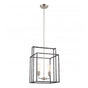 Iron Black with Brushed Nickel 2- Light Lake 14 in. Square Pendant - Nostalgicbulbs.com