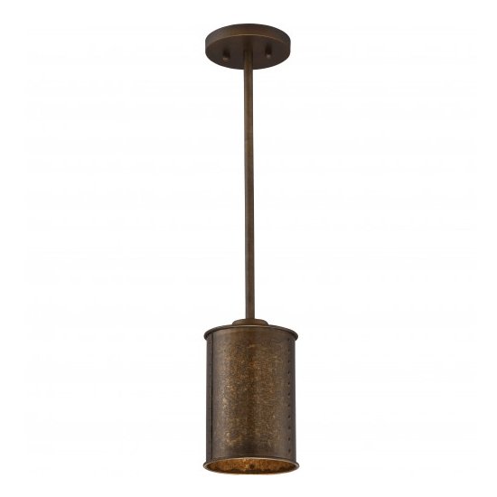 Kettle Weathered Brass Finish 1 Light Mini Pendant - Nostalgicbulbs.com