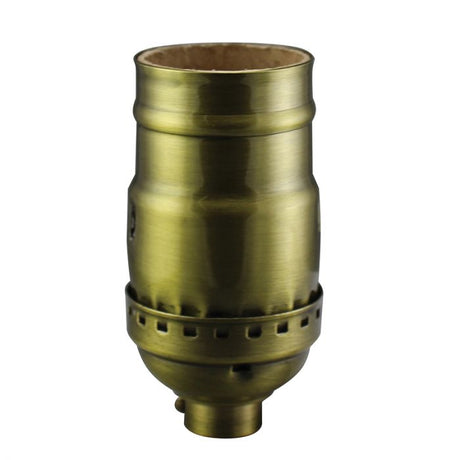 Keyless Antique Brass Socket - Solid Brass - Nostalgicbulbs.com