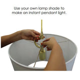 Lamp Shade Pendant hardware kit - 2 Light - Nostalgicbulbs.com