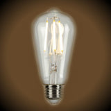 LED Clear Filament Vintage Bulb - 6.5 Watt - Edison Style 3000K - Nostalgicbulbs.com