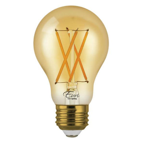 LED Filament Bulb - A19 Vintage - 7 Watt - Amber - 2200K - 600 Lumens - Nostalgicbulbs.com