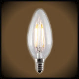 LED Filament Chandelier Bulb - 2 Watt - Clear - Dimmable - Nostalgicbulbs.com