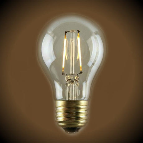 LED Filament Edison Bulb - A19 Vintage - 1.5 Watt - Amber - 2500K - 130 Lumens - Nostalgicbulbs.com