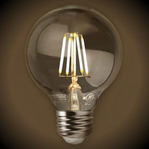LED Filament Edison Globe Bulb - G25 Vintage - 4.5 Watt - Clear - 2700K - Nostalgicbulbs.com