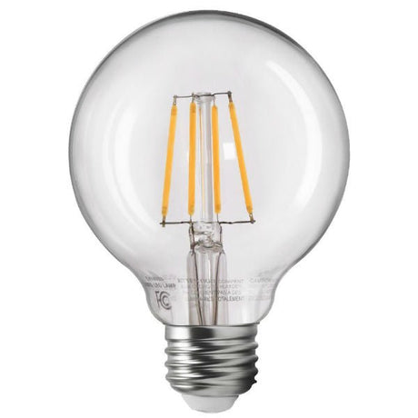 LED Filament Edison Globe Bulb - G25 Vintage - 4.5 Watt - Clear - 2700K - Nostalgicbulbs.com