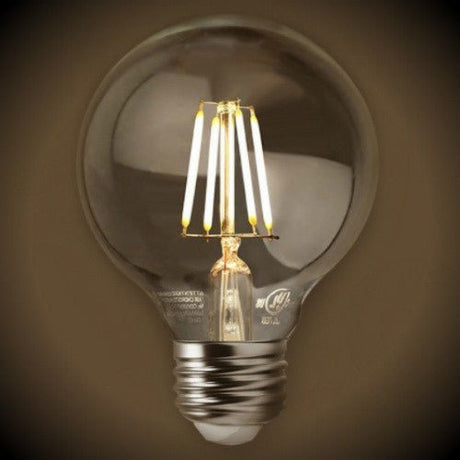 LED Filament Edison Globe Bulb - G25 Vintage - 6 Watt - Clear - 2700K - Nostalgicbulbs.com