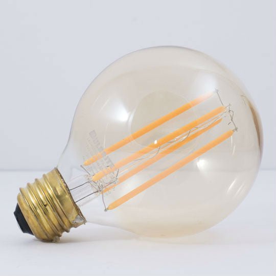 LED Filament Edison Globe G25 Light Bulb - 4.5 Watt - Amber - 2200K - Nostalgicbulbs.com