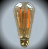 LED Filament Edison Light Bulb - ST19 Vintage - 4 Watt - Amber - 2200K - Nostalgicbulbs.com