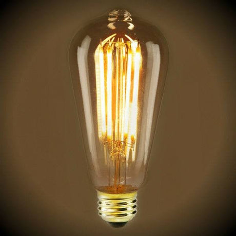 LED Filament Edison Light Bulb - ST19 Vintage - 4 Watt - Amber - 2200K - Nostalgicbulbs.com