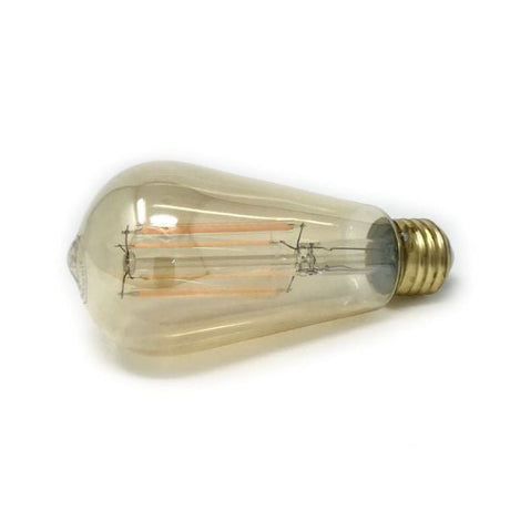 LED Filament Edison Light Bulb - ST19 Vintage - 5 Watt - Amber - 2200K - Nostalgicbulbs.com