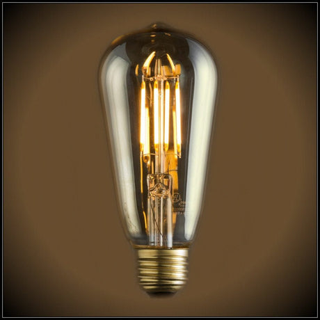 LED Filament Edison Light Bulb - ST21 - 4 Watt - Amber - 2200K - Nostalgicbulbs.com