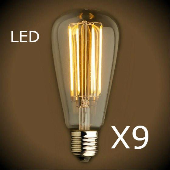 LED Filament Edison Light Bulb - ST21 Vintage - 9 Bulb Pack - Nostalgicbulbs.com