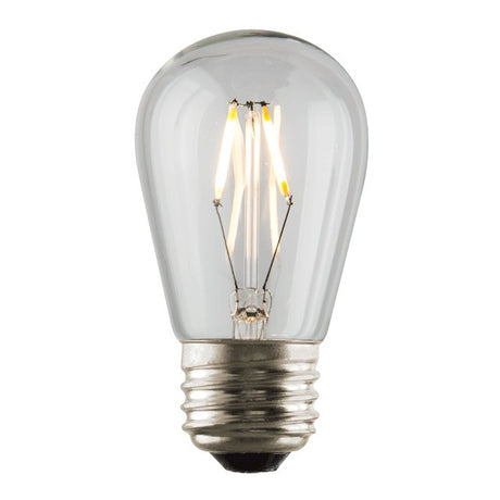 LED Filament S14 Bulb - 1 Watt - 100 Lumens - Clear - 2400K - Nostalgicbulbs.com