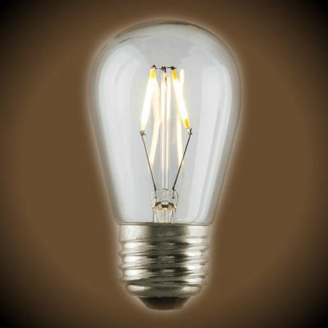 LED Filament S14 Bulb - 1 Watt - 100 Lumens - Clear - 2400K - Nostalgicbulbs.com