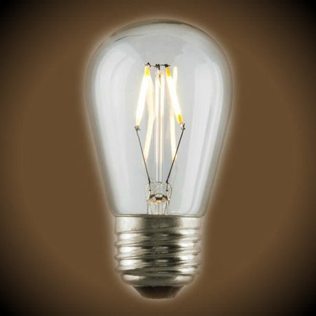 LED Filament S14 Bulb - 1.5 Watt - 150 Lumens - Clear - 2700K - Nostalgicbulbs.com