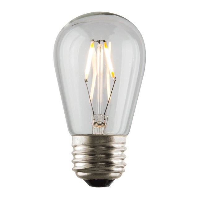 LED Filament S14 Bulb - 1.5 Watt - 150 Lumens - Clear - 2700K - Nostalgicbulbs.com