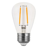 LED Filament S14 Bulb - 2 Watt - 180 Lumens - Clear - 2700K - Nostalgicbulbs.com