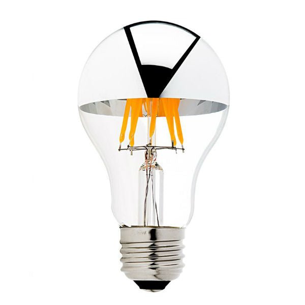 LED Silver Bowl Clear Light Bulb - A19 - 4 Watt - Nostalgicbulbs.com