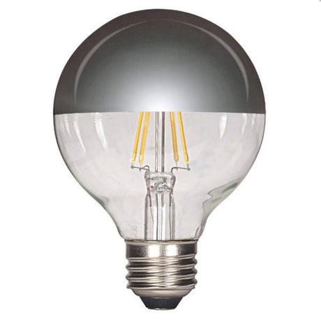 LED Silver Bowl G25 Globe Bulb - 4.5 Watt - Clear - 2700K - Nostalgicbulbs.com