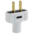 Leviton Attachment White Plug - Nostalgicbulbs.com