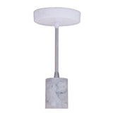 Marble White Socket Pendant Light - 10 ft. Cord - Nostalgicbulbs.com