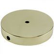 Metal Table Lamp Base - 5" Diameter - Brass Plated - Nostalgicbulbs.com