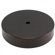 Metal Table Lamp Base - 5" Diameter - Bronze - No Side Hole - Nostalgicbulbs.com