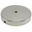 Metal Table Lamp Base - 5" Diameter - Polished Nickel - Nostalgicbulbs.com