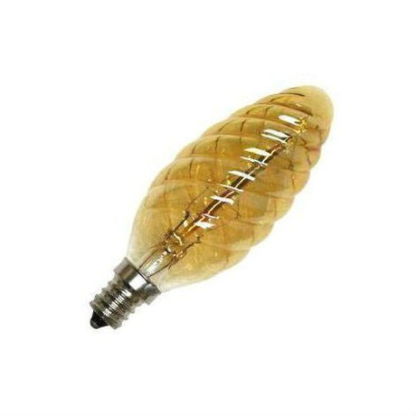 Nostalgic 20 Watt Vintage Gold Swirl Light Bulb - Nostalgicbulbs.com