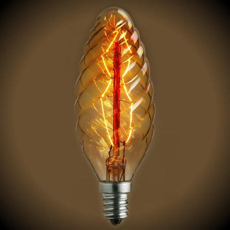 Nostalgic 20 Watt Vintage Gold Swirl Light Bulb - Nostalgicbulbs.com