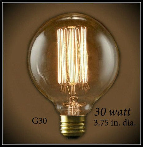 Nostalgic Globe G30 Vintage Light Bulb 30 Watt - Nostalgicbulbs.com