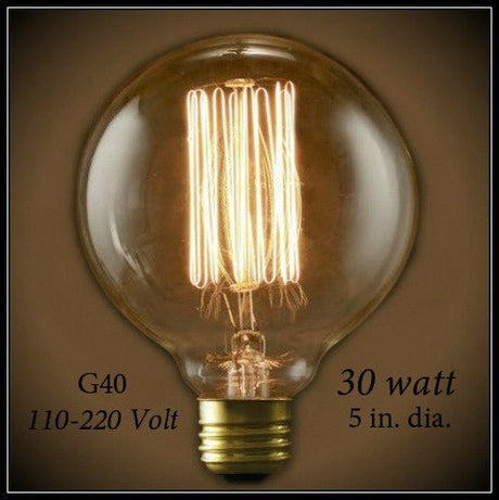 Nostalgic Globe G40 Vintage Light Bulb 30 Watt - Nostalgicbulbs.com