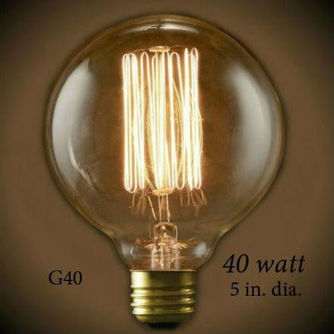 Nostalgic Globe G40 Vintage Light Bulb 40 Watt - Nostalgicbulbs.com