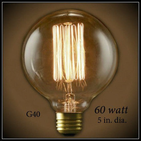 Nostalgic Globe G40 Vintage Light Bulb 60 Watt - Nostalgicbulbs.com