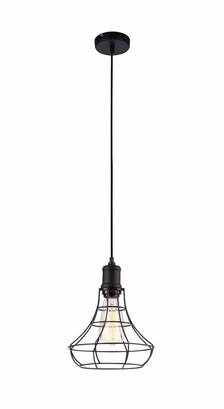 Nostalgic Industrial Black wide cage Pendant Light - Nostalgicbulbs.com