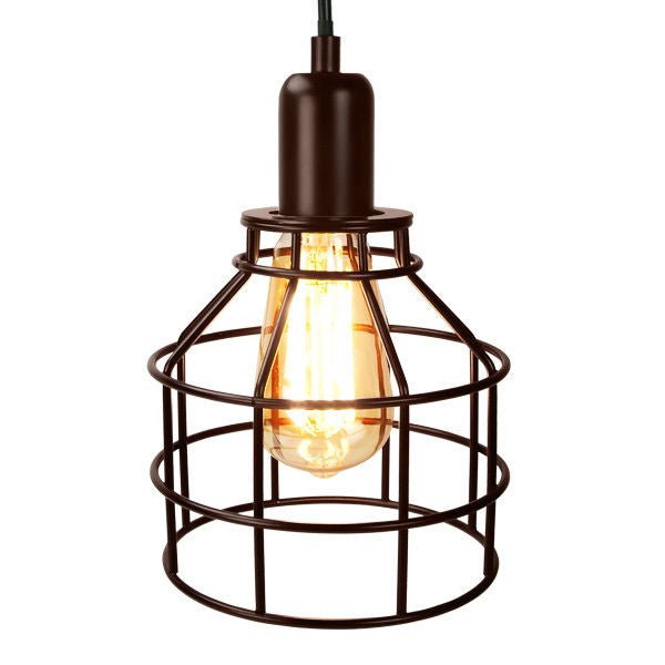 Nostalgic Industrial Bronze Caged Pendant Light - Nostalgicbulbs.com